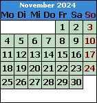 Monat November