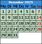 Monat Dezember