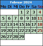 Monat Februar
