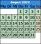 Monat August